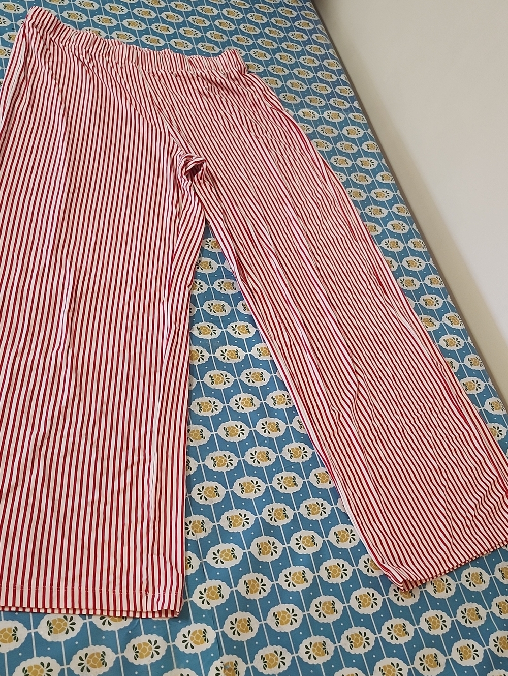 LAKE Pajamas Modal Pants striped candy cane Medium Wide Leg